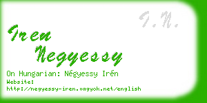 iren negyessy business card