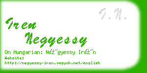 iren negyessy business card